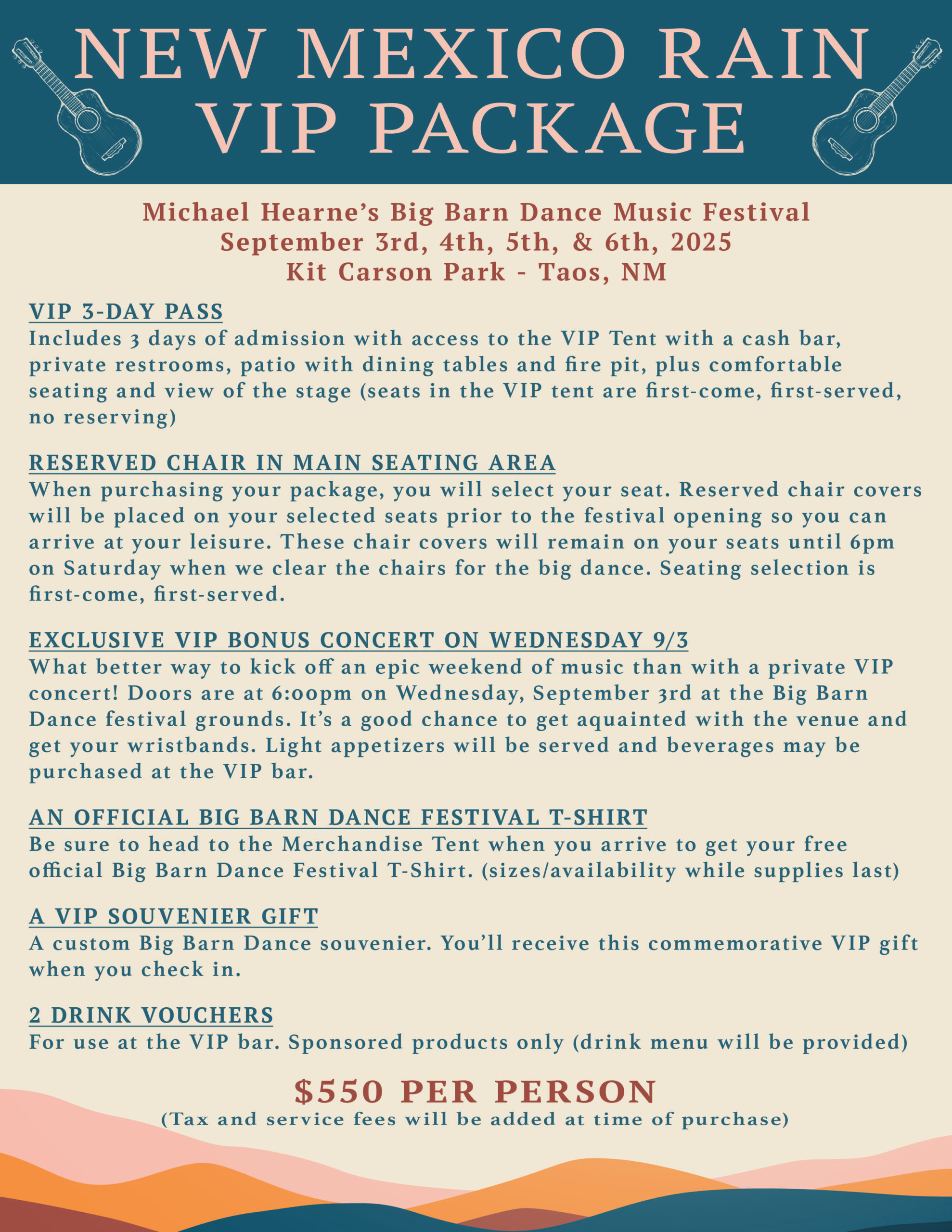 NM Rain VIP Tickets