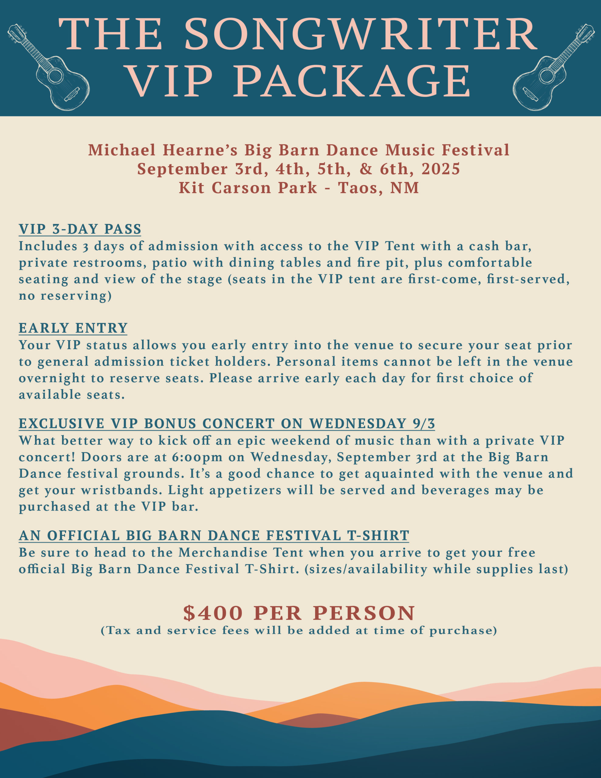 Songwriter VIP Tickets